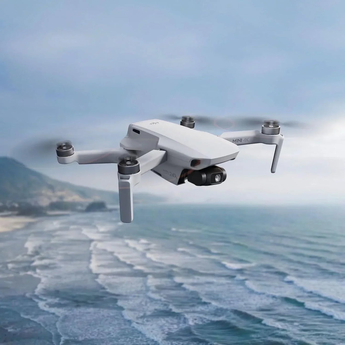 DJI Mini 4K, Drone with 4K UHD Camera for Adults, Under 249 g, 3-Axis Gimbal Stabilization, 10km Video Transmission, Auto Return, Wind Resistance, 1 Battery for 31-Min Max Flight Time, Intelligent Flight