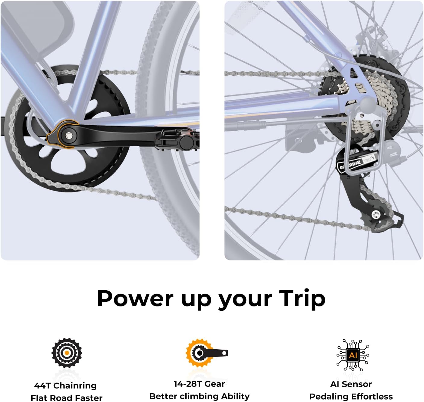 Eb5 Electric Bike 500W Motor 40Miles 20Mph