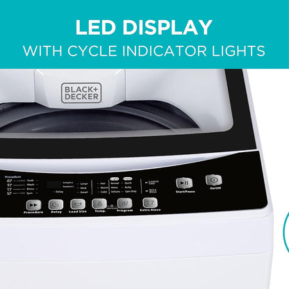 BLACK+DECKER 0.9 Cu. Ft. Portable Washing Machine - 5 Wash Cycles