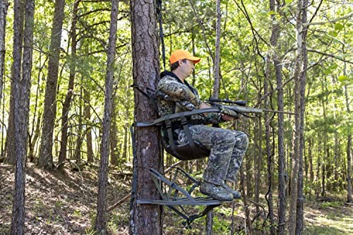 Summit Viper SD Climbing Treestand �� Lightweight Aluminum, Foam Padded Seat, 300 lbs Capacity, Includes Safety Harness