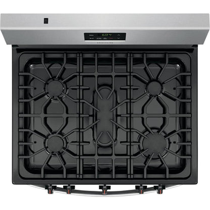 Frigidaire 30 in. 5 Burner Freestanding Gas Range in Stainless Steel FCRG3052AS
