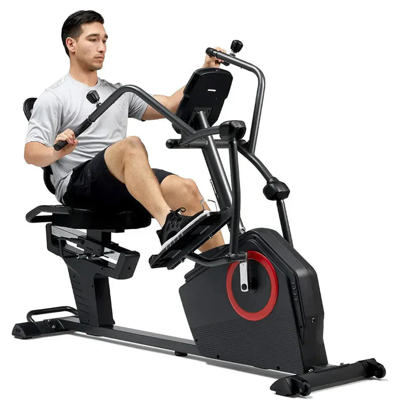 Health & Fitness Smart Recumbent Elliptical Bike with Bluetooth, 16 Resistance Levels, and App �� SF-RBE4886SMART