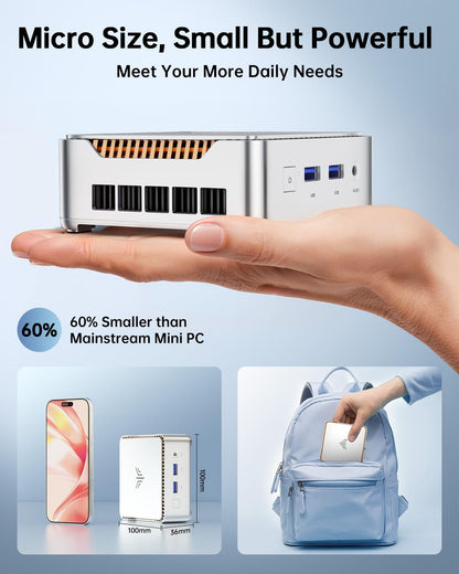 KAMRUI GK3Plus Mini PC, 16GB RAM 512GB M.2 SSD Mini Computers
