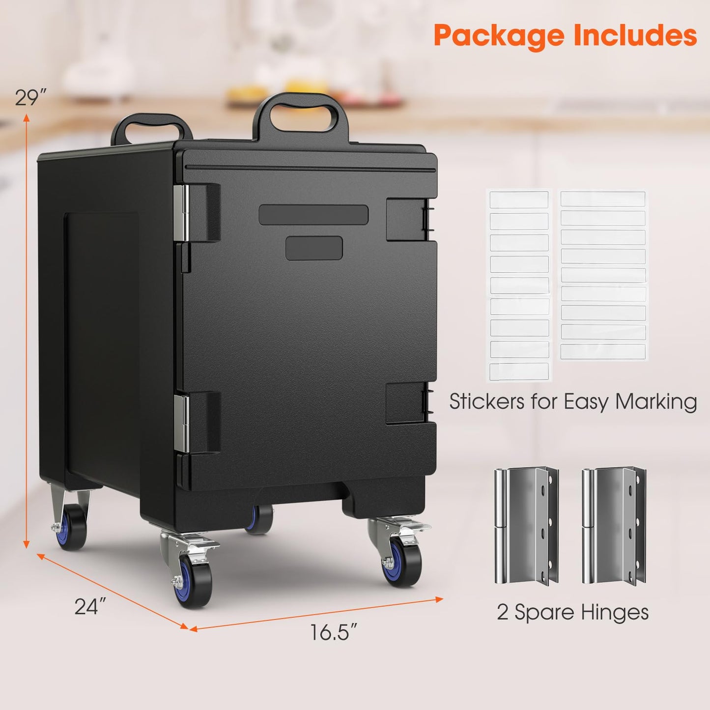 Insulated Food Pan Carrier for 5 Full-size Pans