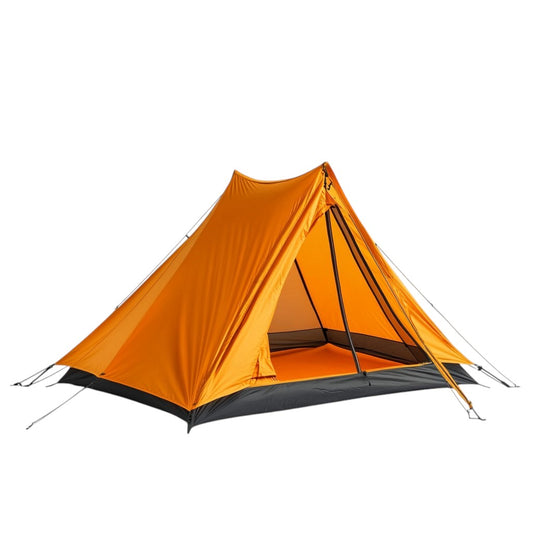 Jupon 2-Person Lightweight Trekking Tent - 20D Ripstop Nylon with Silicone Coating - 4.5 lbs Total Weight - Professional Aluminum Poles - Waterproof & Windproof - Orange