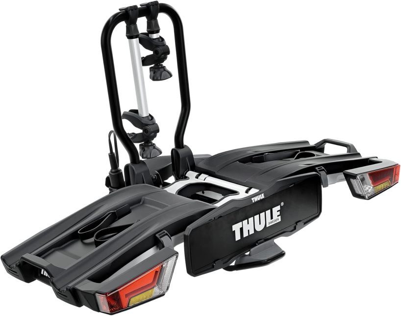 Thule EasyFold XT bike rack for towbar, 2 bikes, silver