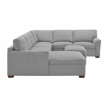 Thomasville Langdon Fabric Sectional with Storage Ottoman